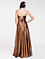  A-line Sweetheart Floor-length Stretch Satin Bridesmaid Dress