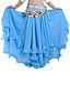  dancewear chiffon com babados três camadas saia da barriga desempenho para senhoras mais cores