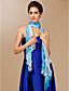  Chiffon With Button Special Occasion Shawl In Blue