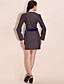  ts Farbblock Wolle und Samt Mischgewebe Kleid
