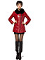  Dekbedden Gevuld met lange mouwen Rabbit Fur Collar Huwelijk / Office Lambskin Leather Coat (Meer kleuren)