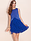  TS Shimmering Fabric Layered Chiffon Ruffle Dress
