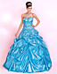  Ball Gown Strapless Floor-length Taffeta Prom Dress