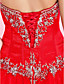  Ball Gown Strapless Floor-length Organza Prom Dress