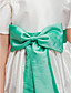  A-line/Ball Gown Jewel Ankle-length Taffeta Flower Girl Dress With Ribbon And Bow