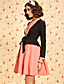  ts kvinners vintage to stykker som ruffle kjole