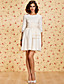  ts ruffle cintura vestido decote quadrado