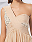  Sheath/Column One Shoulder Floor-length Chiffon Evening Dress