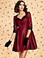 TS VINTAGE Baroque Style Contrast Color Dress with Belt