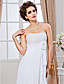 Sheath/ Column Strapless Court Train Chiffon Wedding Dress