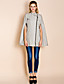  TS Asymmetrical Zipper Tweed Cloak Trench Coat
