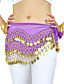 Dancewear Chiffon With 128 Copper Coins Belly Dance Hip Scarf for Ladies More Colors
