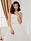  vestido de bola uno capilla de tren vestido de boda del organza del hombro