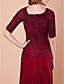  Sheath/Column Scoop Half Sleeve Floor-length Tulle Mother of the Bride Dress