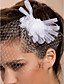  15cm x 8cm precioso tul de novia de la boda flor blanca / ramillete / casco