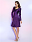  A-Line V-Neck knee-lunghezza raso stretch criss abito da cocktail croce