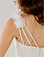  vestido de bola uno capilla de tren vestido de boda del organza del hombro