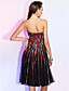  A-line Strapless Knee-length Tulle Dress
