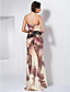  Trumpet/Mermaid Sweetheart Strapless Floor-length Chiffon Beading Split Front Ruching Evening Dress