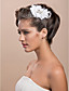  Gorgeous Tulle Wedding Bridal White Feather Rhinestone Headpiece