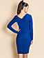 TS Gathered Long Sleeve Jersey Bodycon Dress