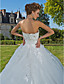  Ball Gown Sweetheart Chapel Train Organza Wedding Dress