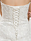  Ball Gown Sweetheart Chapel Train Satin Lace Wedding Dress With Wrap