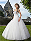  Ball Gown Sweetheart Spaghetti Straps Floor-length Tulle Wedding Dress
