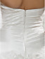  A-line Strapless Chapel Train Taffeta Wedding Dress