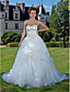  Ball Gown Sweetheart Cathedral Train Organza And Satin Wedding Dress