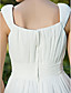  A-line/Princess Square Knee-length Chiffon Wedding Dress