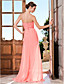  Sheath/Column Sweetheart Asymmetrical Chiffon Evening Dress