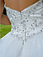  Ball Gown Sweetheart Cathedral Train Organza And Satin Wedding Dress