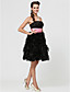  A-line Knee-length Organza Bridesmaid Dress With Ruffles