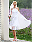  A-line Scoop Knee-length Tulle Wedding Dress