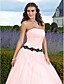  baljurk strapless vloer-length tule avondjurk