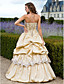 Ball Gown Strapless Floor-length Taffeta Evening Dress