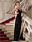  Trumpet/Mermaid V-neck Floor-length Sequined Evening Dress