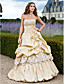  Ball Gown Strapless Floor-length Taffeta Evening Dress