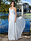  Sheath/Column Straps Floor-length Chiffon Wedding Dress