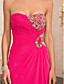 guaina / colonna innamorato senza spalline pavimento-lunghezza abito da sera in chiffon con perline