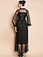  TS VINTAGE Puff Sleeve Lace Maxi Dress