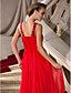  A-Line cinghie piano di lunghezza abito da sera in chiffon