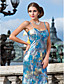  Sheath/Column Sweetheart Floor-length Sequined Evening Dress With Split Front