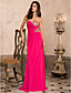  guaina / colonna innamorato senza spalline pavimento-lunghezza abito da sera in chiffon con perline