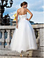  Ball Gown Strapless Ankle-length Tulle Wedding Dress