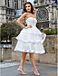  Ball Gown Sweetheart Knee-length Organza Wedding Dress