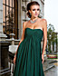  uma linha de varredura strapless / escova de trem chiffon vestido de noite