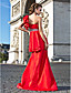  Trumpet/Mermaid One Shoulder Sweep/Brush Train Taffeta Evening Dress