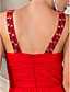  A-Line cinghie piano di lunghezza abito da sera in chiffon
